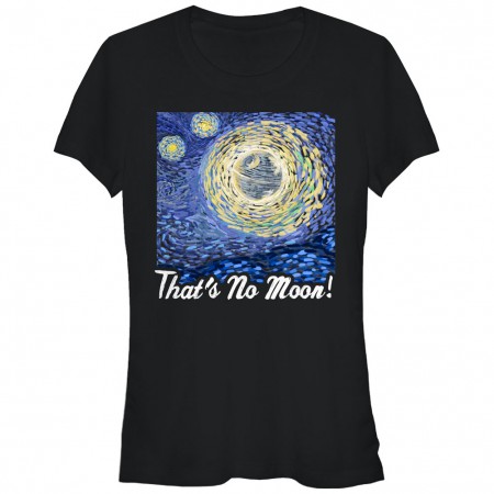 Star Wars Not A Moon Black Juniors T-Shirt