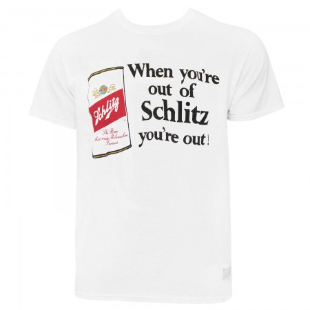 Schlitz When You're Out Retro Brand Men's White T-Shirt