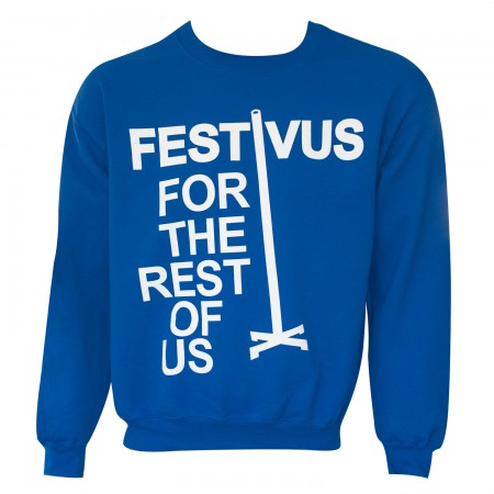 Seinfeld Men's Blue Festivus Crewneck Sweatshirt