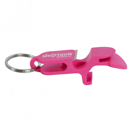 Shotgun Bottle Opener Pink Keychain