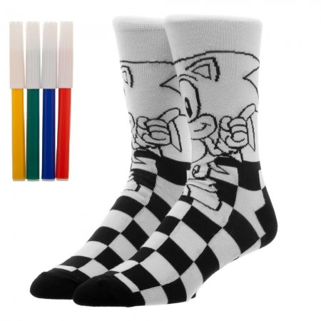 Sonic Superhero Color Yourself Socks