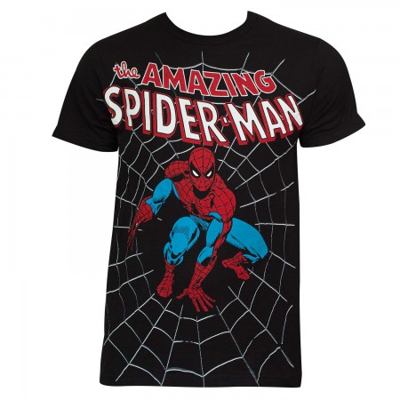 The Amazing Spider-Man Web Black T-Shirt