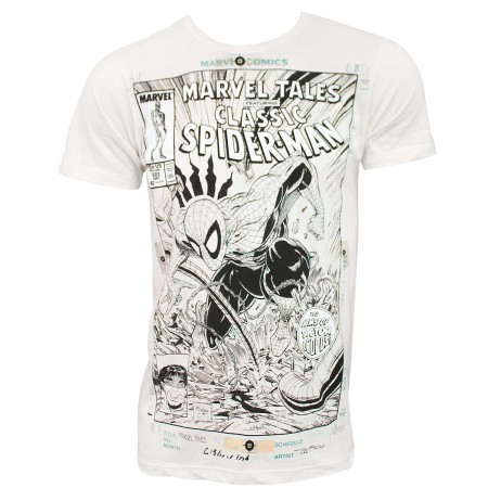 Spider-Man Comic Cover Men's Off-White TShirt