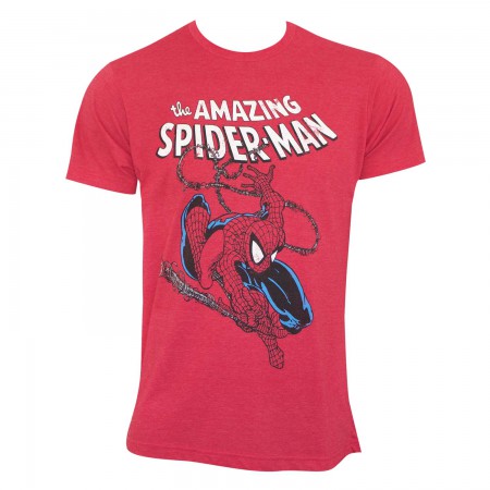 Spiderman Men's Red Swinging T-Shirt