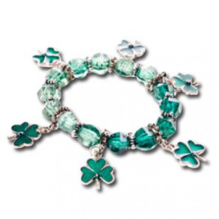 St. Patrick's Day Novelty Shamrock Charm Bracelet