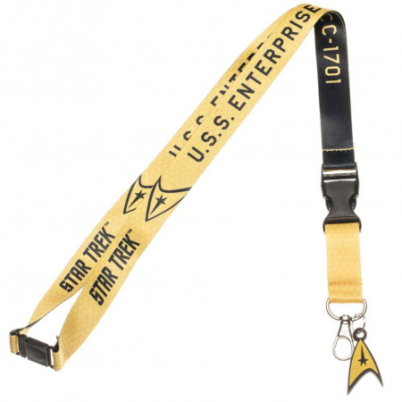 Star Trek Yellow Keychain Lanyard
