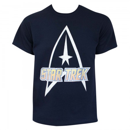Star Trek Logo Men's Navy Blue T-Shirt
