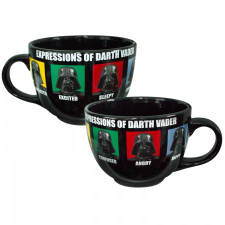 Star Wars Large Black Darth Vader Expressions Mug