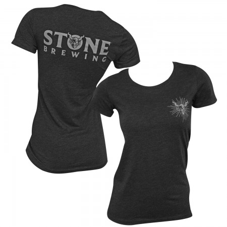 Stone Brewing Back Logo Heather Black Women's T-Shirt