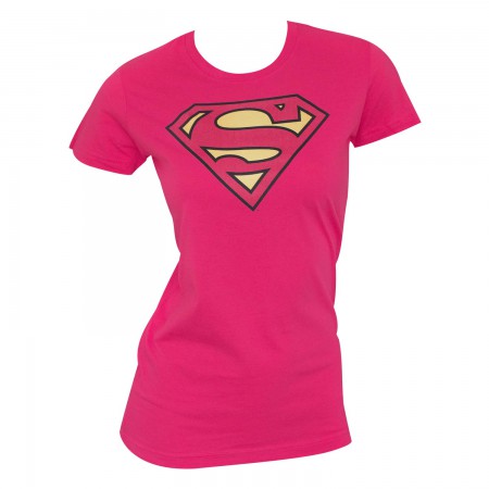 Superman Women's Logo Tee - Pink