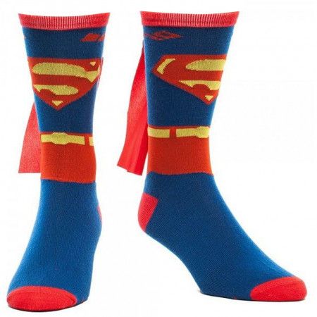 Superman Red And Blue Men's Cape Socks
