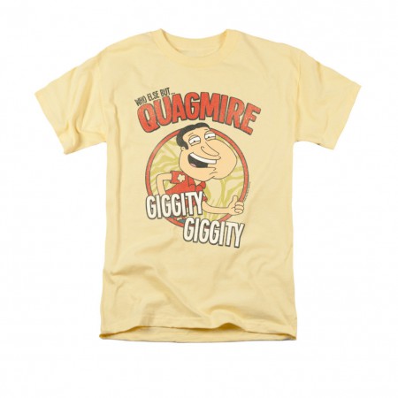 Family Guy Men's Yellow Quagmire Giggity Giggity T-Shirt