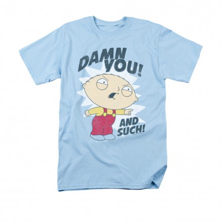 Family Guy Men's Blue Stewie Damn You T-Shirt