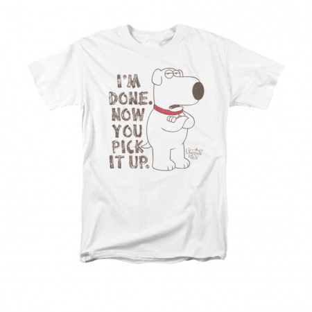 Family Guy Brian Pick It Up White T-Shirt