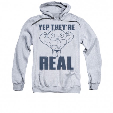 Family Guy Stewie Real Build Gray Pullover Hoodie