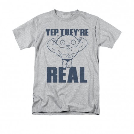 Family Guy Stewie Yep They're Real Gray T-Shirt