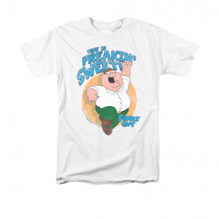 Family Guy Men's White Freakin' Sweet Peter T-Shirt