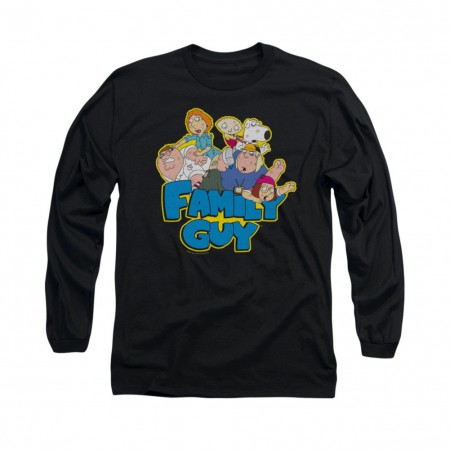 Family Guy Family Fight Black Long Sleeve T-Shirt