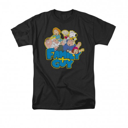 Family Guy Family Fight Black T-Shirt