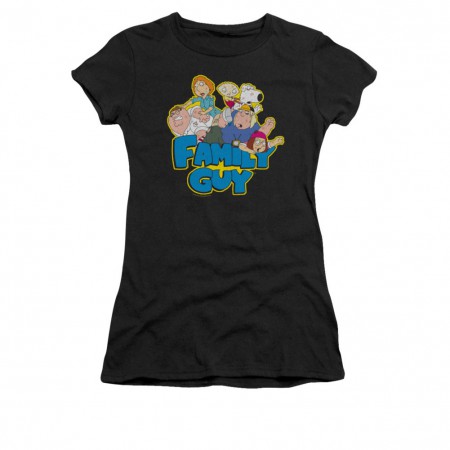 Family Guy Logo Black Juniors T-Shirt
