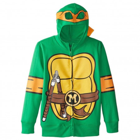 Teenage Mutant Ninja Turtles Youth Green Michelangelo Costume Hoodie
