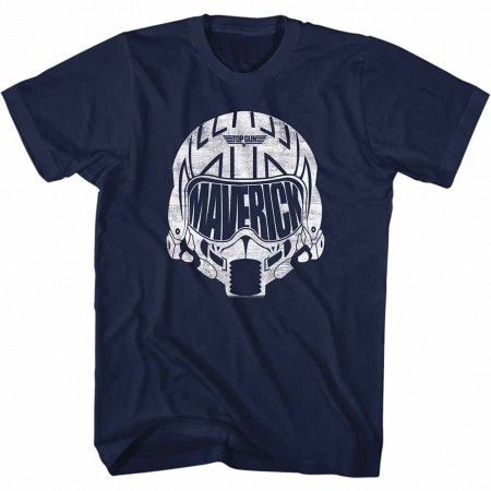 Top Gun White Mav Helmet Blue TShirt