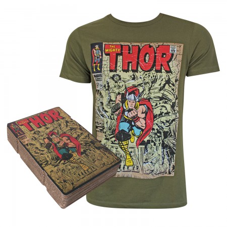 Thor Men's Green Corrugated Boxed T-Shirt