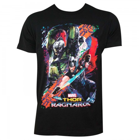 Thor Ragnarok Men's Black Movie Battle T-Shirt