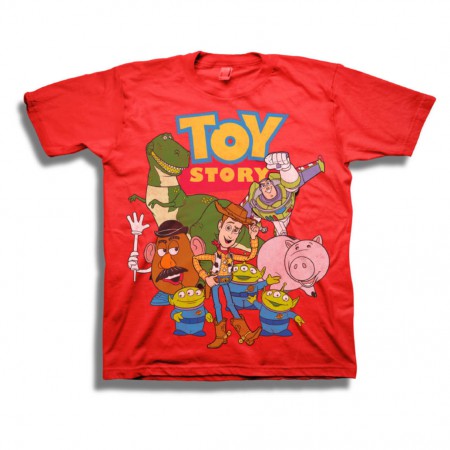 Toy Story Movie Logo Youth Boys Red T-Shirt