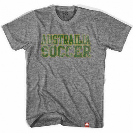 Australia Football Nation Soccer Gray T-Shirt