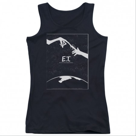 E.T. The Extra Terrestrial Poster Black Juniors Tank Top