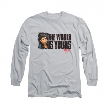 Scarface The World Is Yours Gray Long Sleeve T-Shirt
