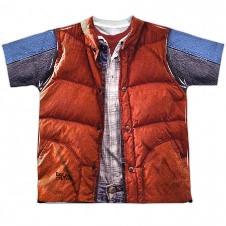 Back to the Future Marty McFly Vest Youth Costume Tshirt