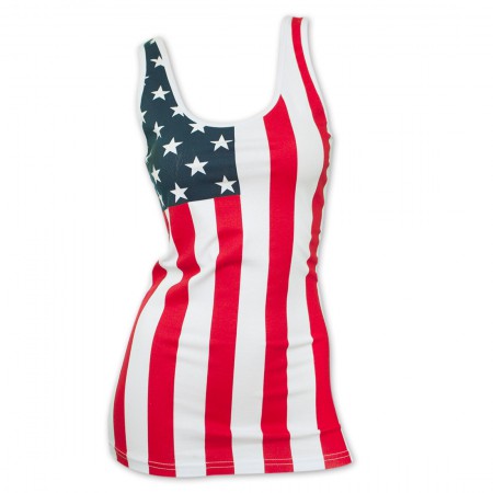 USA Women's Patriotic American Flag Tank Top