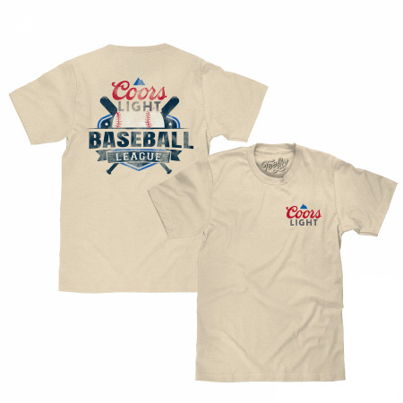 Coors Light Baseball League Front and Back T-Shirt