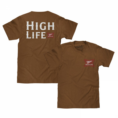 Miller High Life Brand Label Front and Back T-Shirt