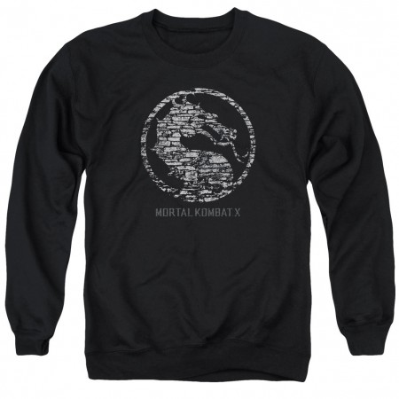 Mortal Kombat X Stone Seal Black Crew Neck Sweatshirt