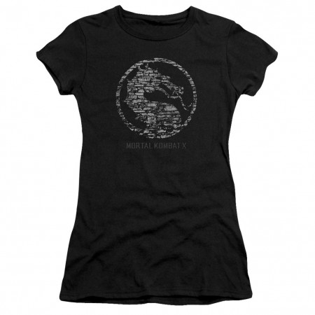 Mortal Kombat X Stone Seal Black Juniors T-Shirt