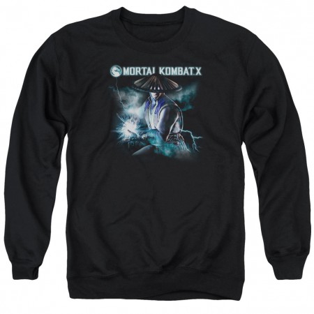 Mortal Kombat X Raiden Black Crew Neck Sweatshirt