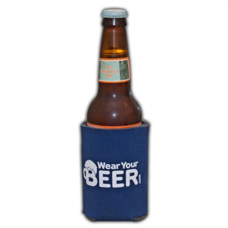 Wear Your Beer Logo Navy Blue Can Bottle Cooler