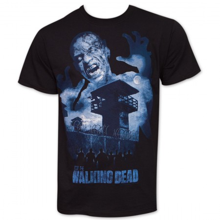 The Walking Dead Zombie Prison T-Shirt - Black