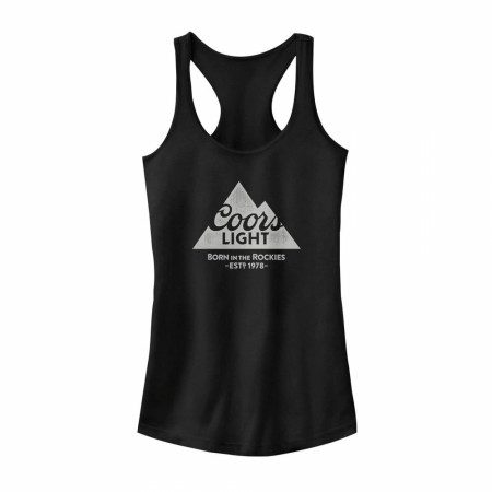 Coors Light Beer Mountain Logo Women’s Black Racerback Tank Top