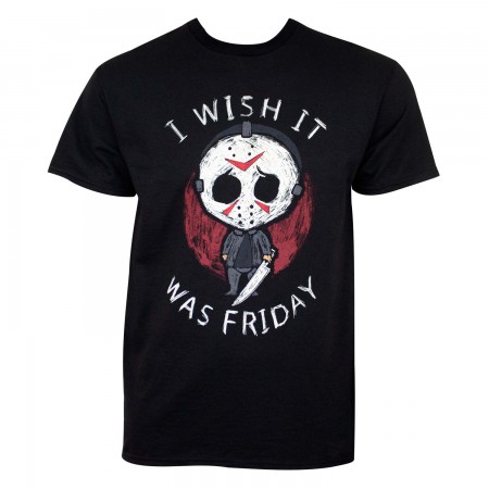 Friday The 13th Men's Black I Wish It Was Friday T-Shirt