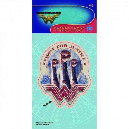 Wonder Woman Fight For Justice Comic Decal
