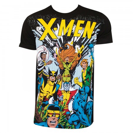 X-Men Men's Black Comic T-Shirt