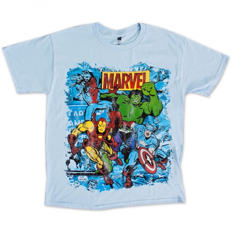 Marvel Team Youth Boys 8-20 Tee Shirt - Blue