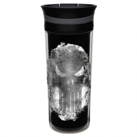 The Punisher Black Double Wall Travel Mug