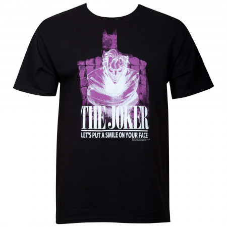 Joker Smile on Face Men's Black T-Shirt