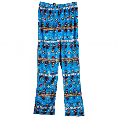 Mario 8-Bit Nintendo Ugly Sweater Fleece Sleep Pants