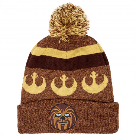 Star Wars Chewbacca Intarsia Cuff Pom Beanie